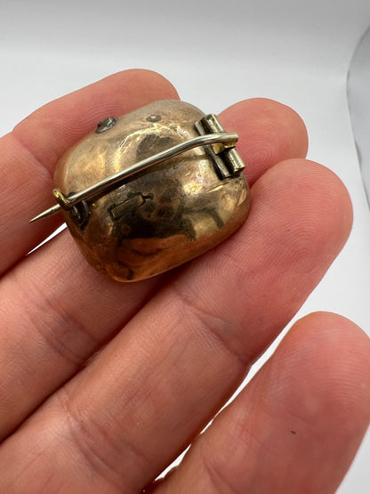 Georgian 9ct Gold Citrine Brooch Pin