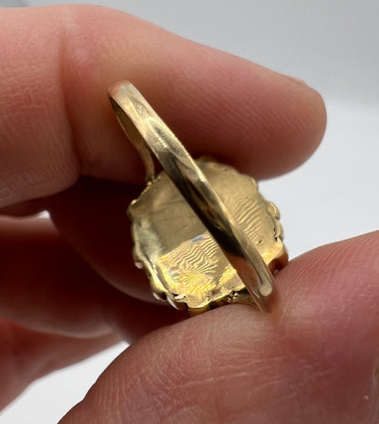 Georgian Pearl Sapphire Gold Ring