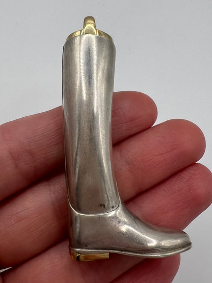 1 of 1 Commission Hermes 18ct Gold & Silver Riding Boot Mystery Pendant!
