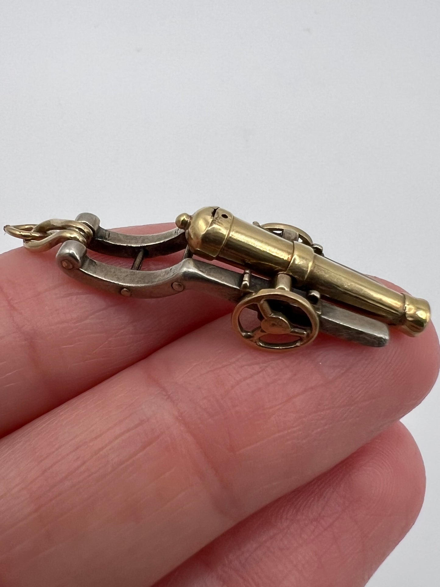 Vintage Gold And Silver Canon Pendant For Arsenal Fans!