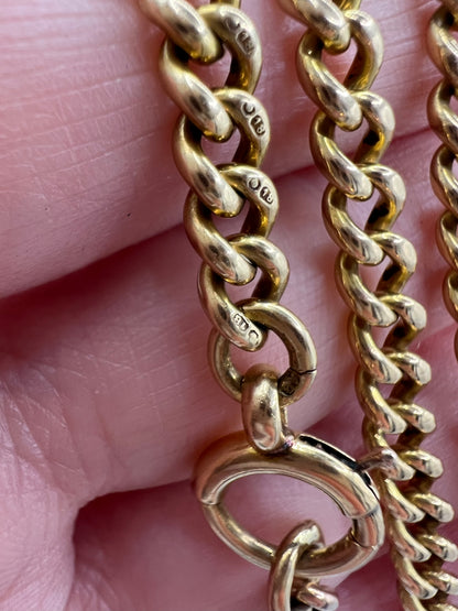 Rare 18.5" Solid 18ct Gold Curb Link Albert Chain PLEASE ASK FOR PRICE