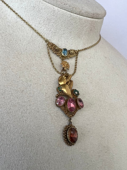 Regency Period Gold Gem Set "Harvest" Necklace. Reserved, please enquire
