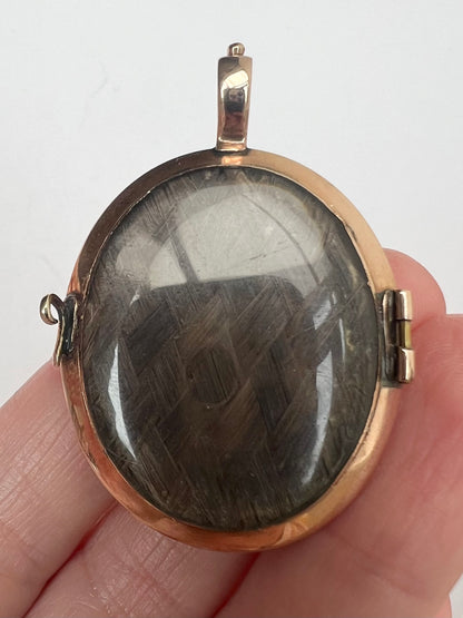 Regency Portrait Georgian Rose Gold Locket Pendant