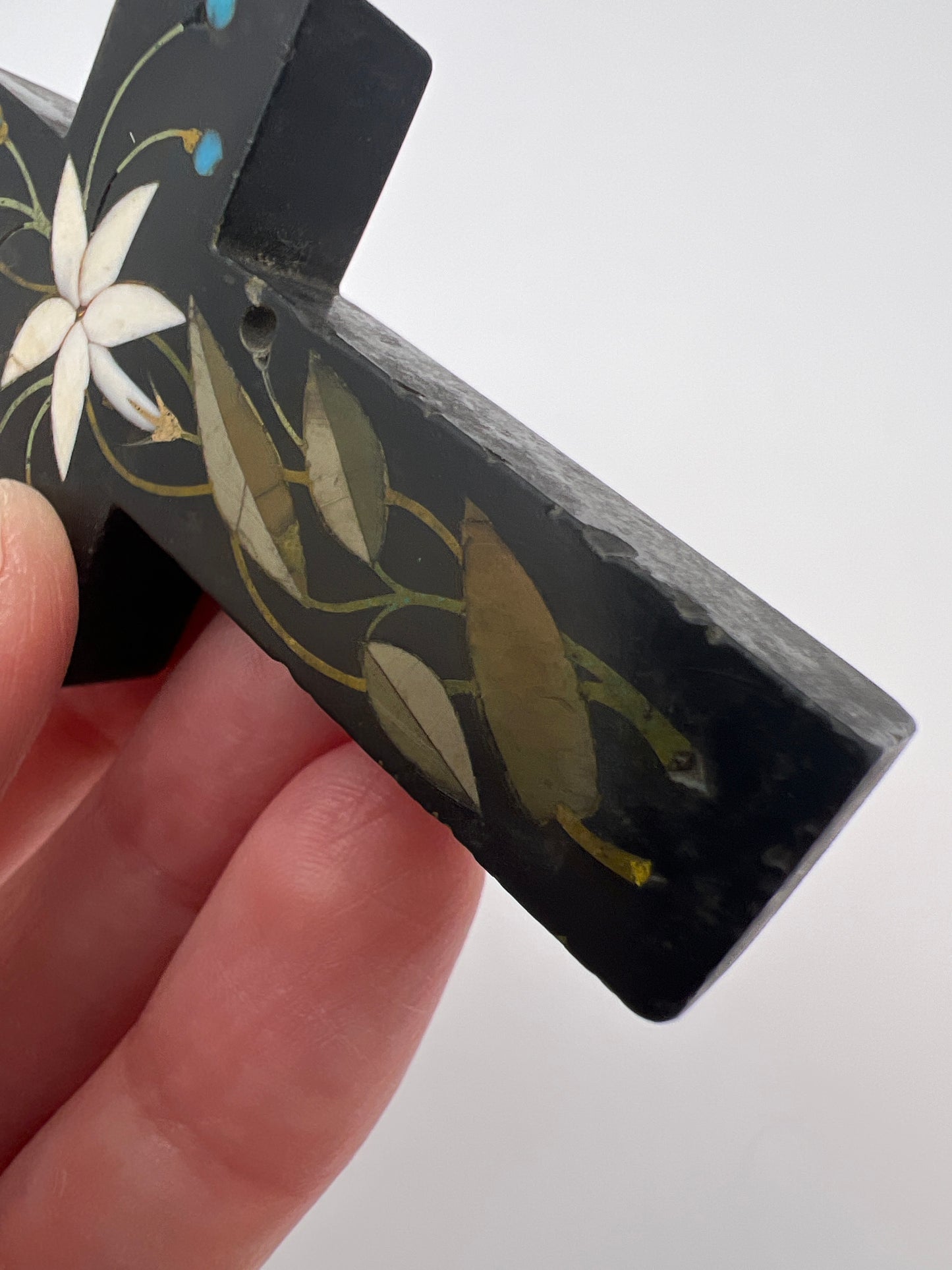 Ashford Marble Pietra Dura Cross Pendant