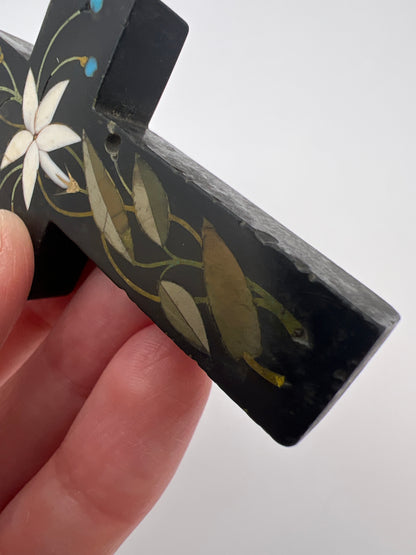 Ashford Marble Pietra Dura Cross Pendant