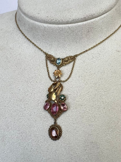 Regency Period Gold Gem Set "Harvest" Necklace. Reserved, please enquire