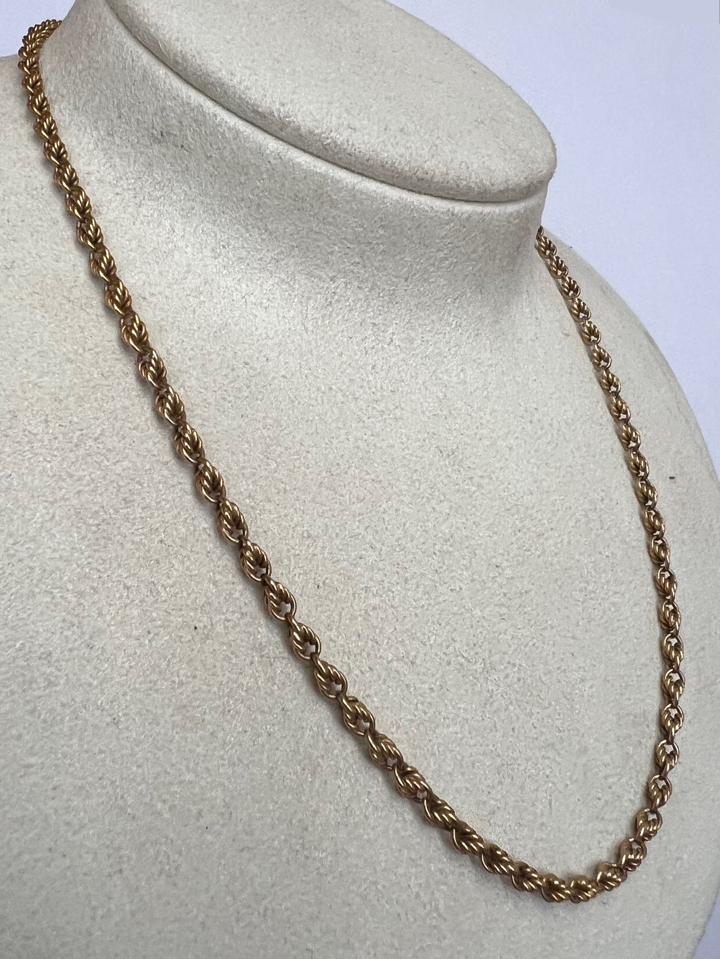 Harvey & Gore Heavy Antique 15ct Gold Rope Twist Chain