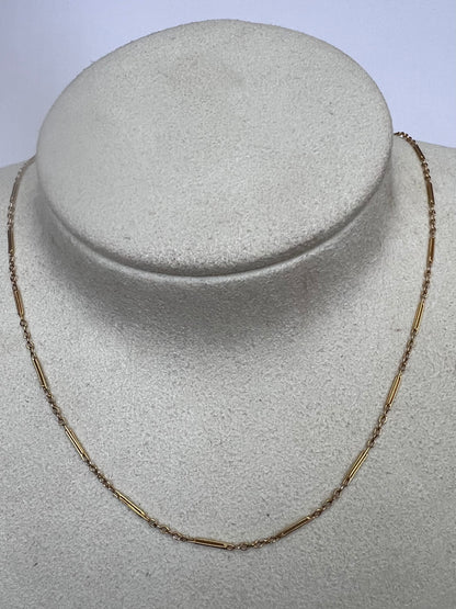 15ct Gold Very Dainty Antique Fancy Link Chain