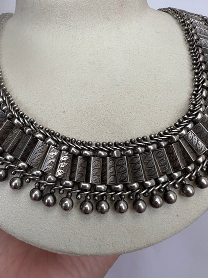 The Best Victorian Silver Collar Gothic Book Chain Necklace