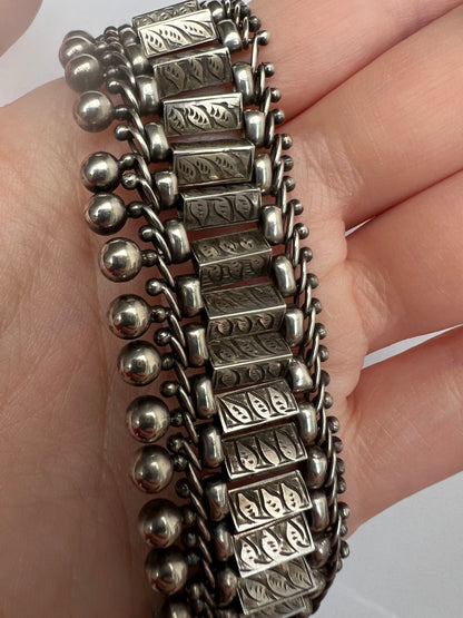 The Best Victorian Silver Collar Gothic Book Chain Necklace