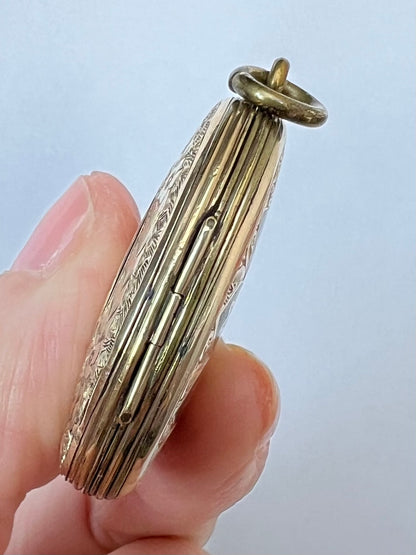 Victorian Gold Enamel In Memoriam Mourning Locket