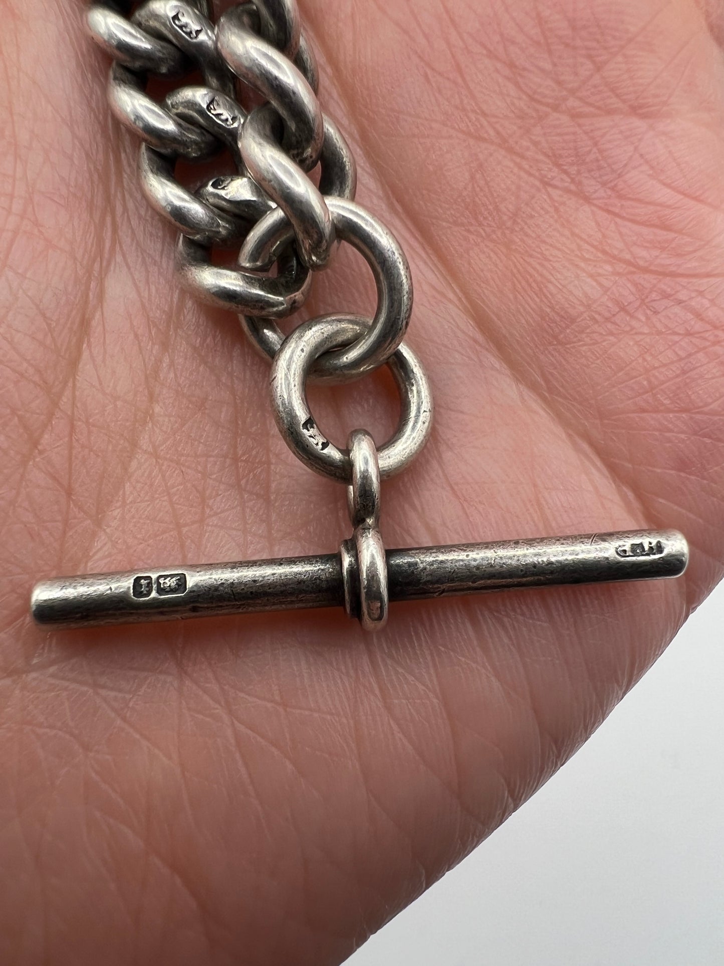 Very Heavy Chunky Curb Link Antique Silver Biker Chain