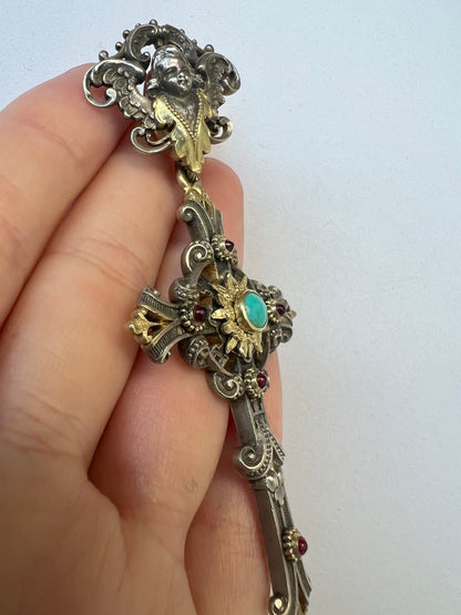 Fabulous Ecclesiastical Antique Crucifix Pendant