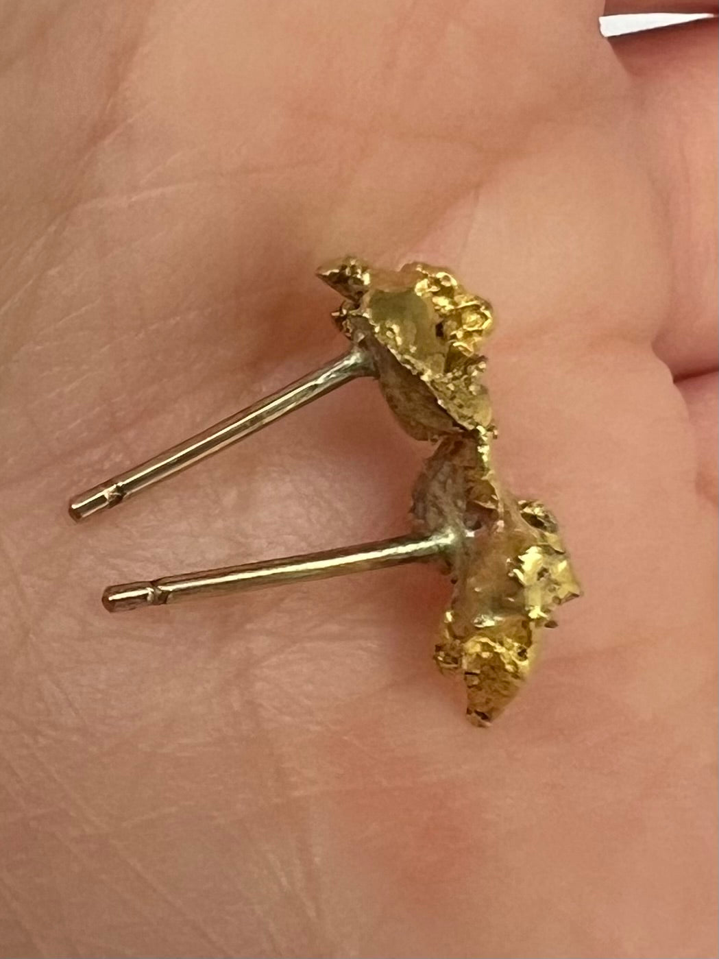 Victorian Goldrush Natural Gold Nugget Set Earrings and Pendant. Reserved- please enquire