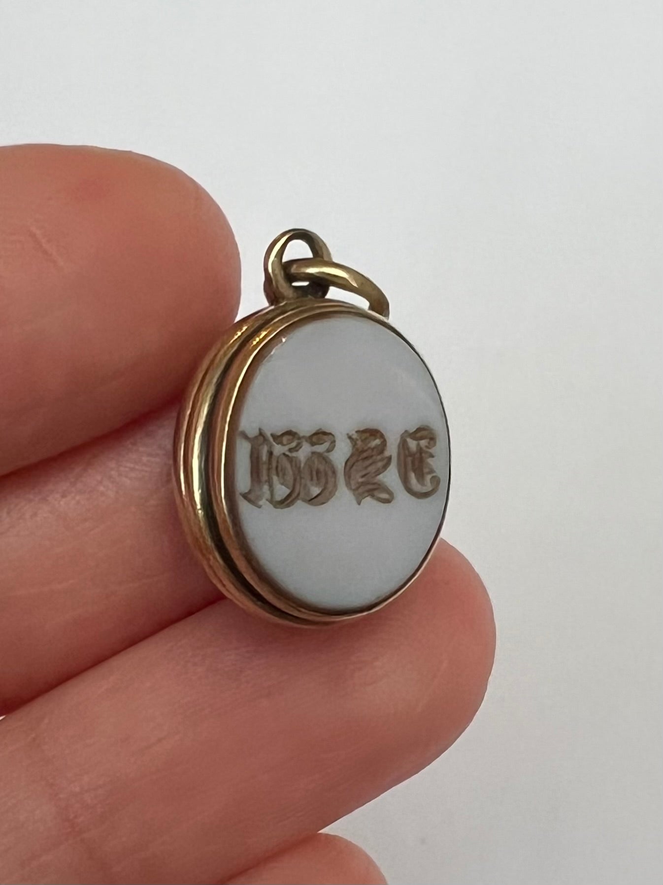 Small But Perfectly Formed Gold Bloodstone Intaglio Seal Locket