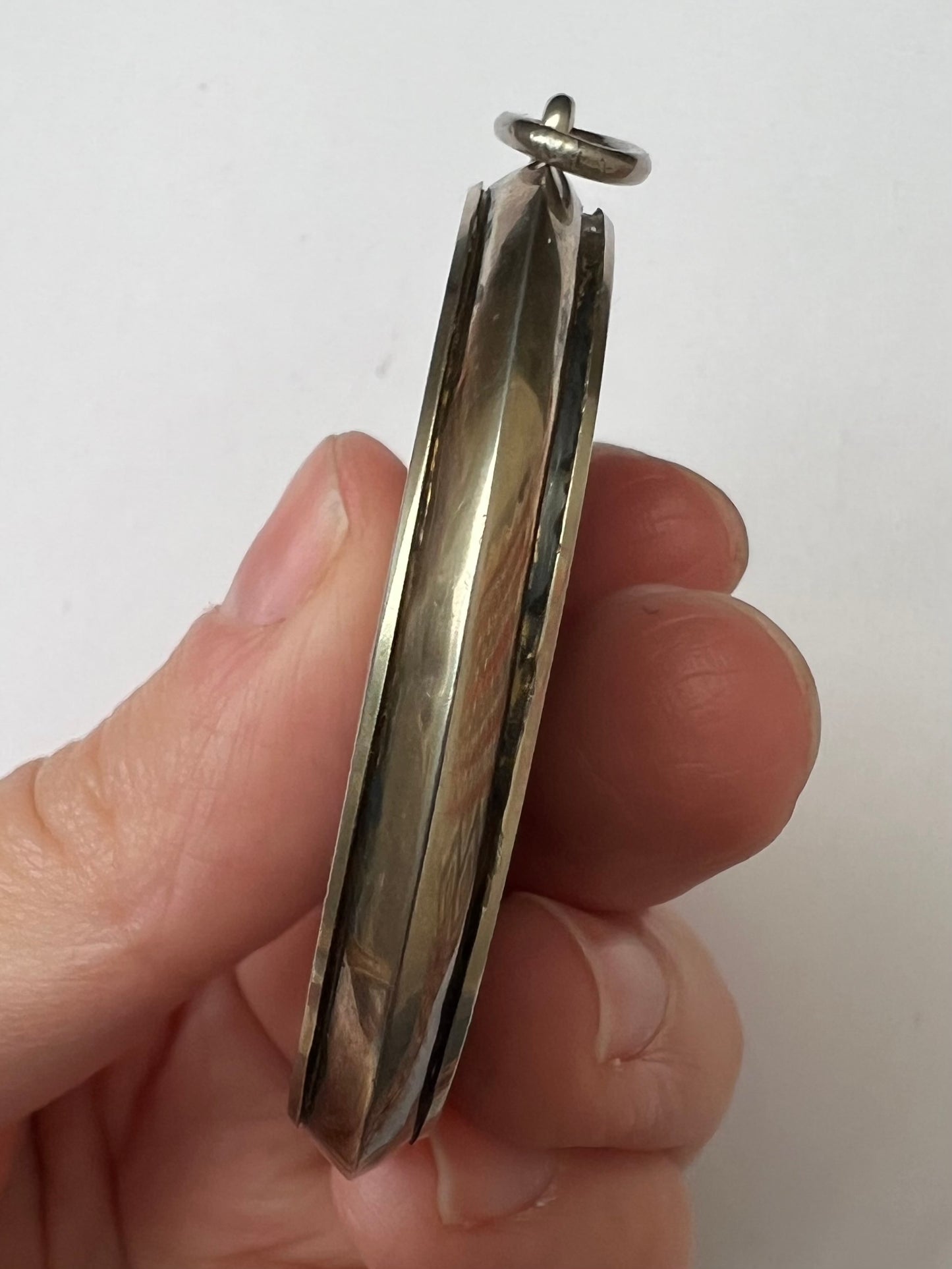 Antique Silver Locket With Pretty Portrait Miniature