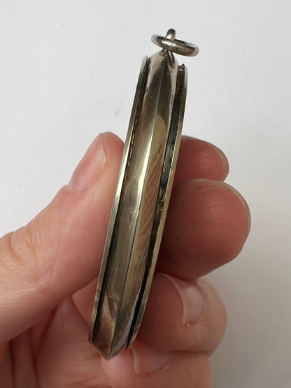 Antique Silver Locket With Pretty Portrait Miniature