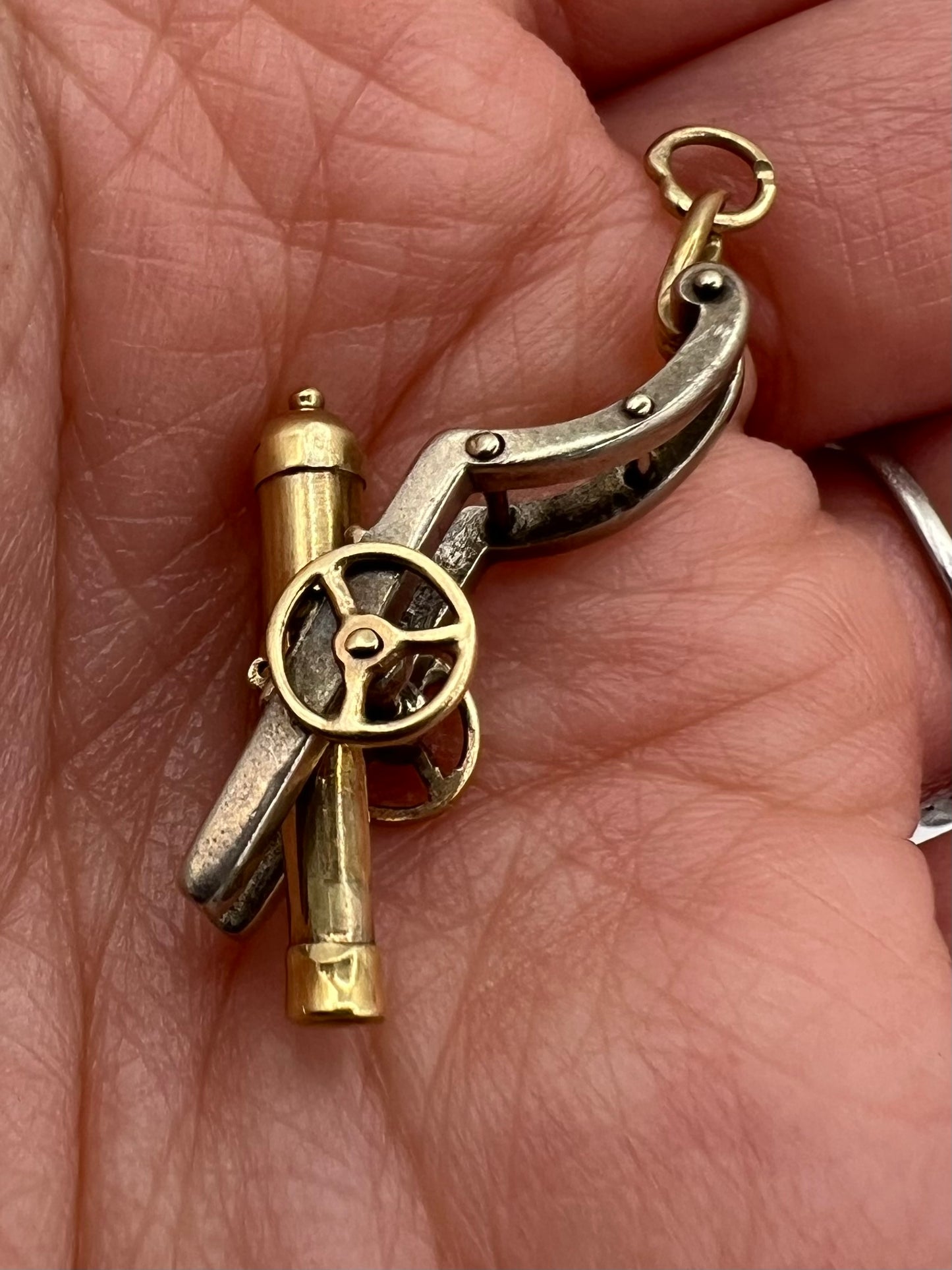 Vintage Gold And Silver Canon Pendant For Arsenal Fans!