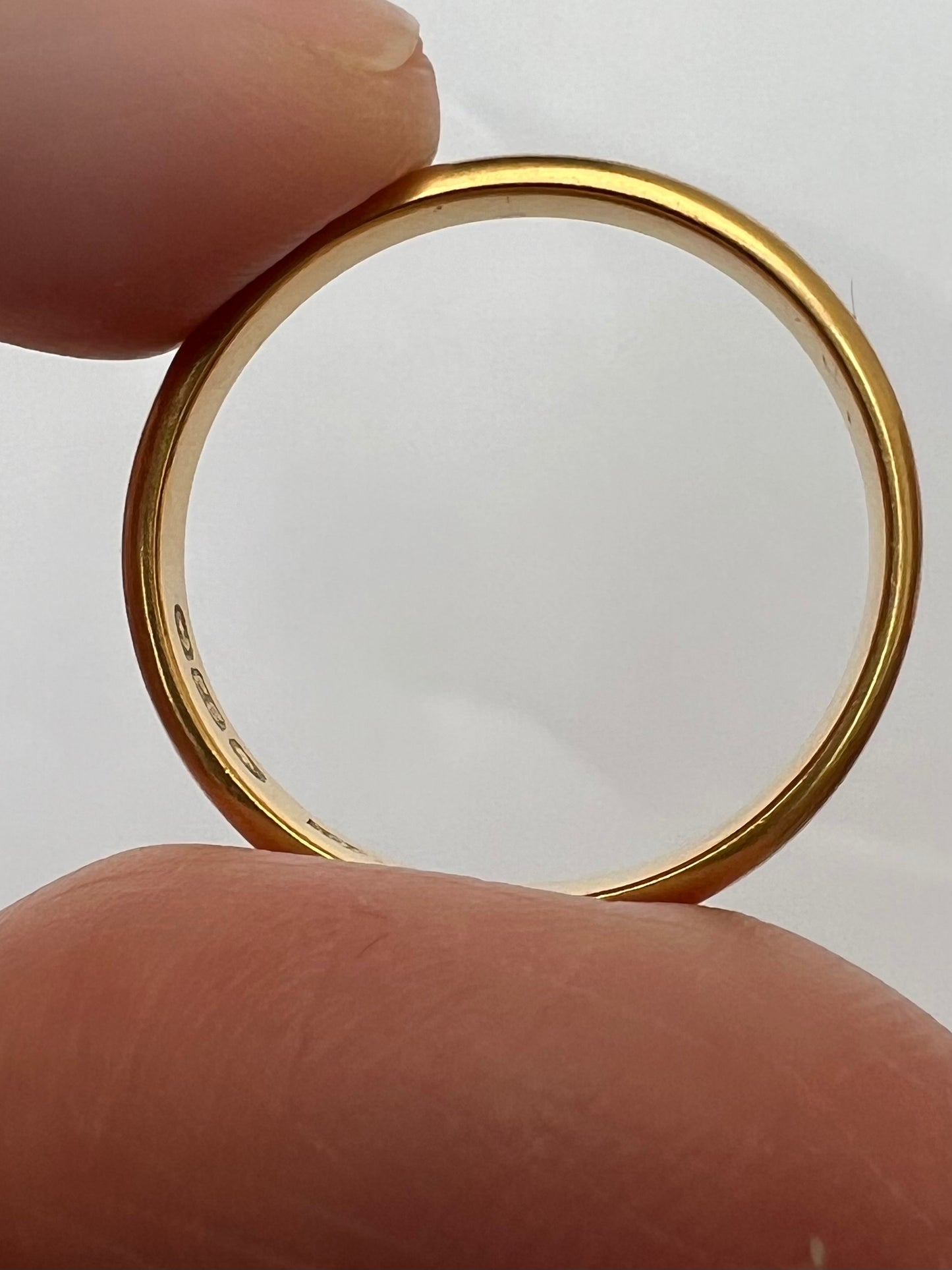 Gents Size V Unusual Large Size Antique 22ct Gold Wedding Band Ring