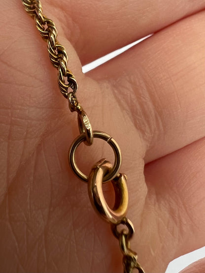 c1915 Turquoise & Gold Negligee Double Drop Pendant Necklace