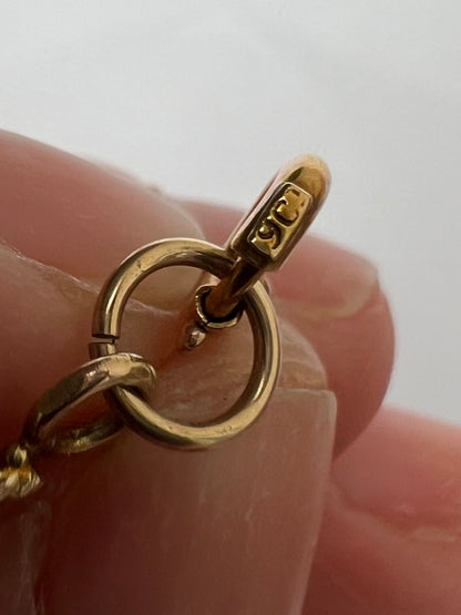 c1915 Turquoise & Gold Negligee Double Drop Pendant Necklace