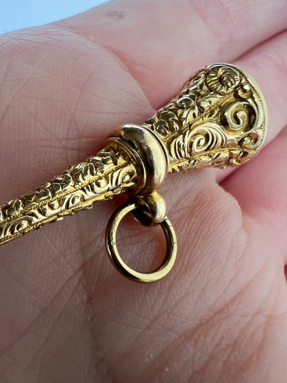 15ct Gold Victorian Bloodstone Watch Key Fob Seal Pendant