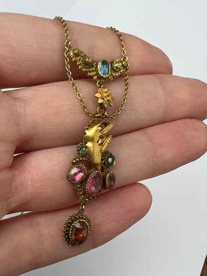 Regency Period Gold Gem Set "Harvest" Necklace. Reserved, please enquire