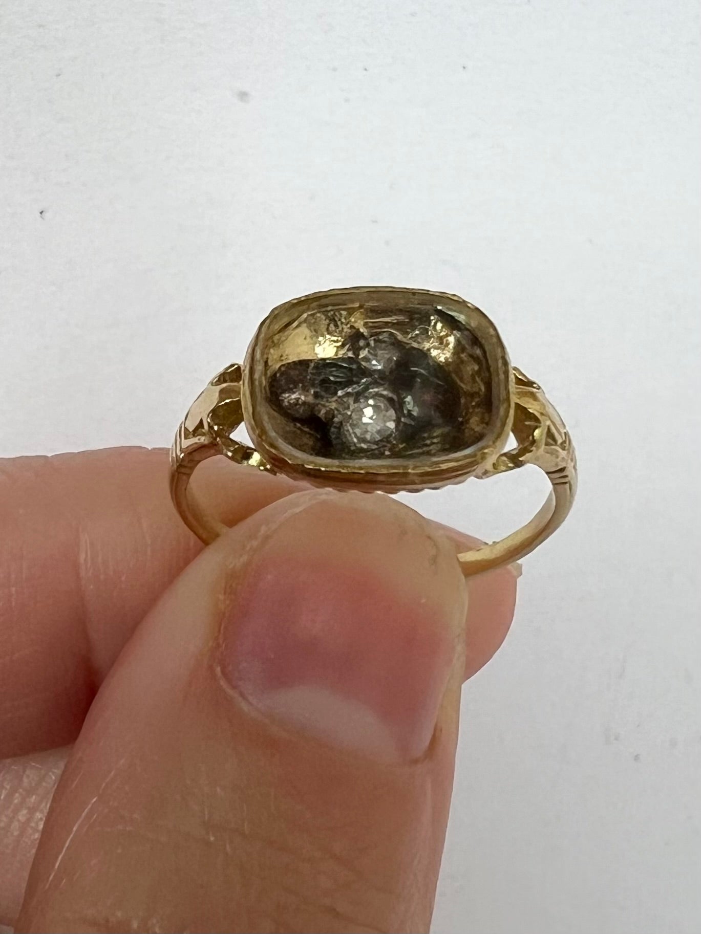 Regency Momento Mori Gold Skull Ring (likely modified from the original)