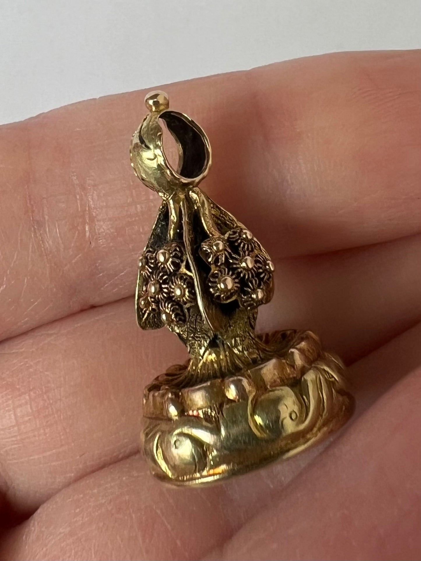 Georgian Multi Coloured Gold Bird Intaglio Fob Seal Pendant