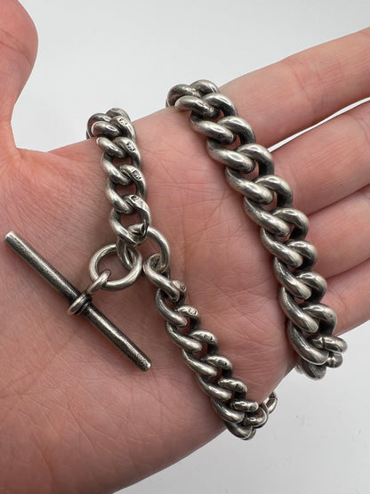 Very Heavy Chunky Curb Link Antique Silver Biker Chain