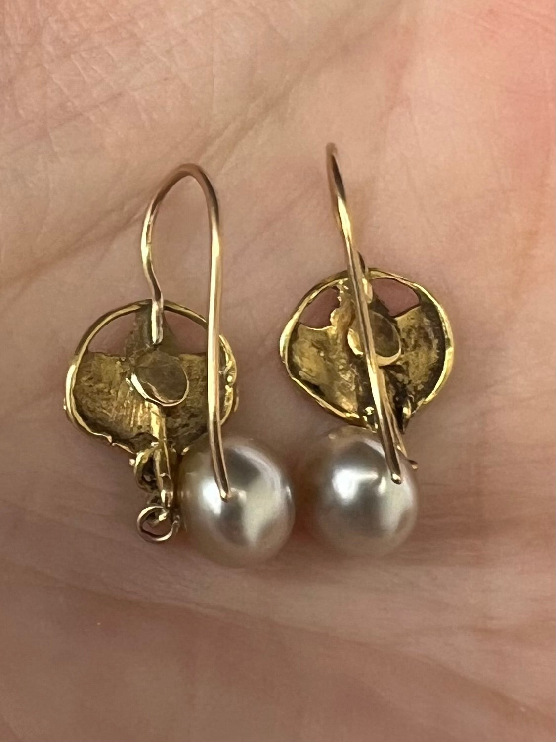 Rare Arts & Crafts Pearl Drop Earrings - Reserved, please enquire