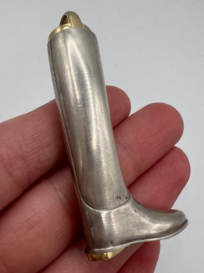 1 of 1 Commission Hermes 18ct Gold & Silver Riding Boot Mystery Pendant!