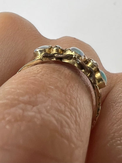 12ct Gold 1791 Opal Diamond Ring...Please read description!