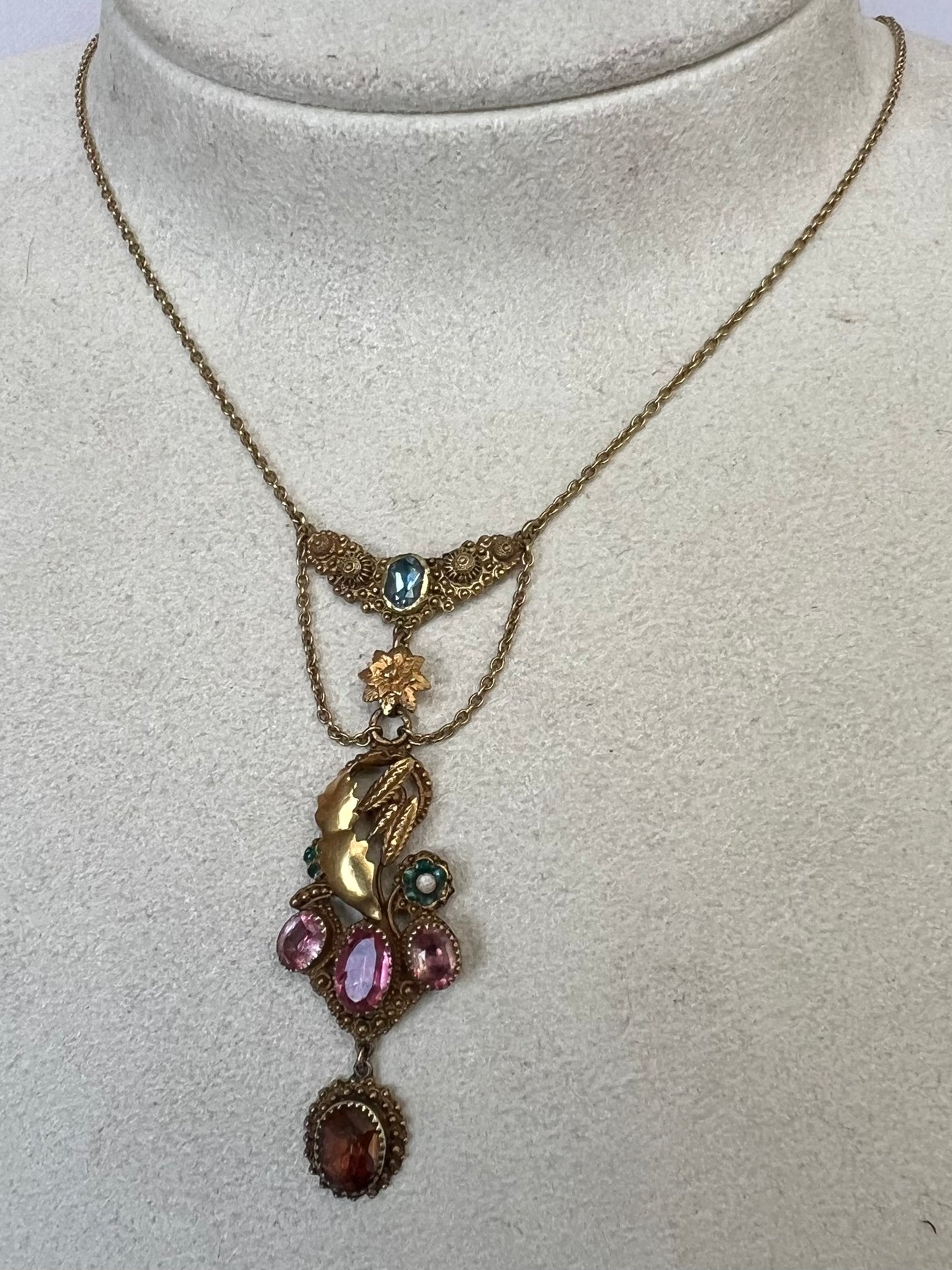 Regency Period Gold Gem Set "Harvest" Necklace. Reserved, please enquire