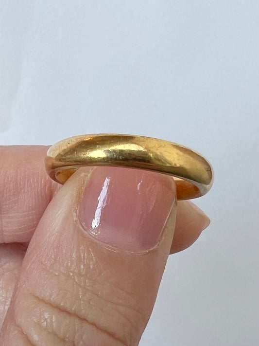 22ct Gold Art Deco Era Gold Donut Wedding Band or Stacker Ring
