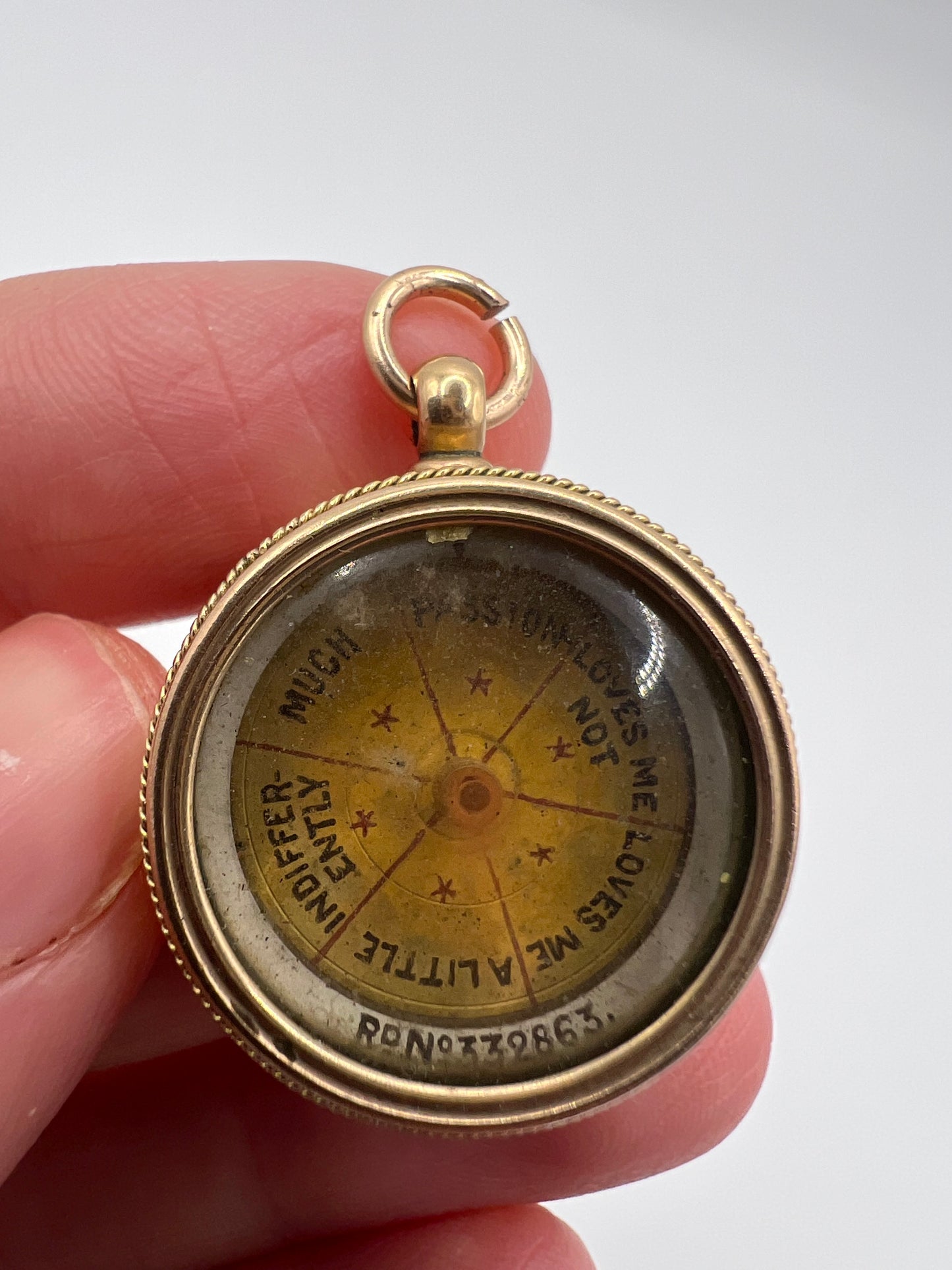 Vanishingly Rare! Loves Me, Loves Me Not 15ct Gold Moving Charm Fob