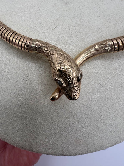 Diamond Eye Gold Turbogas Snake Collar