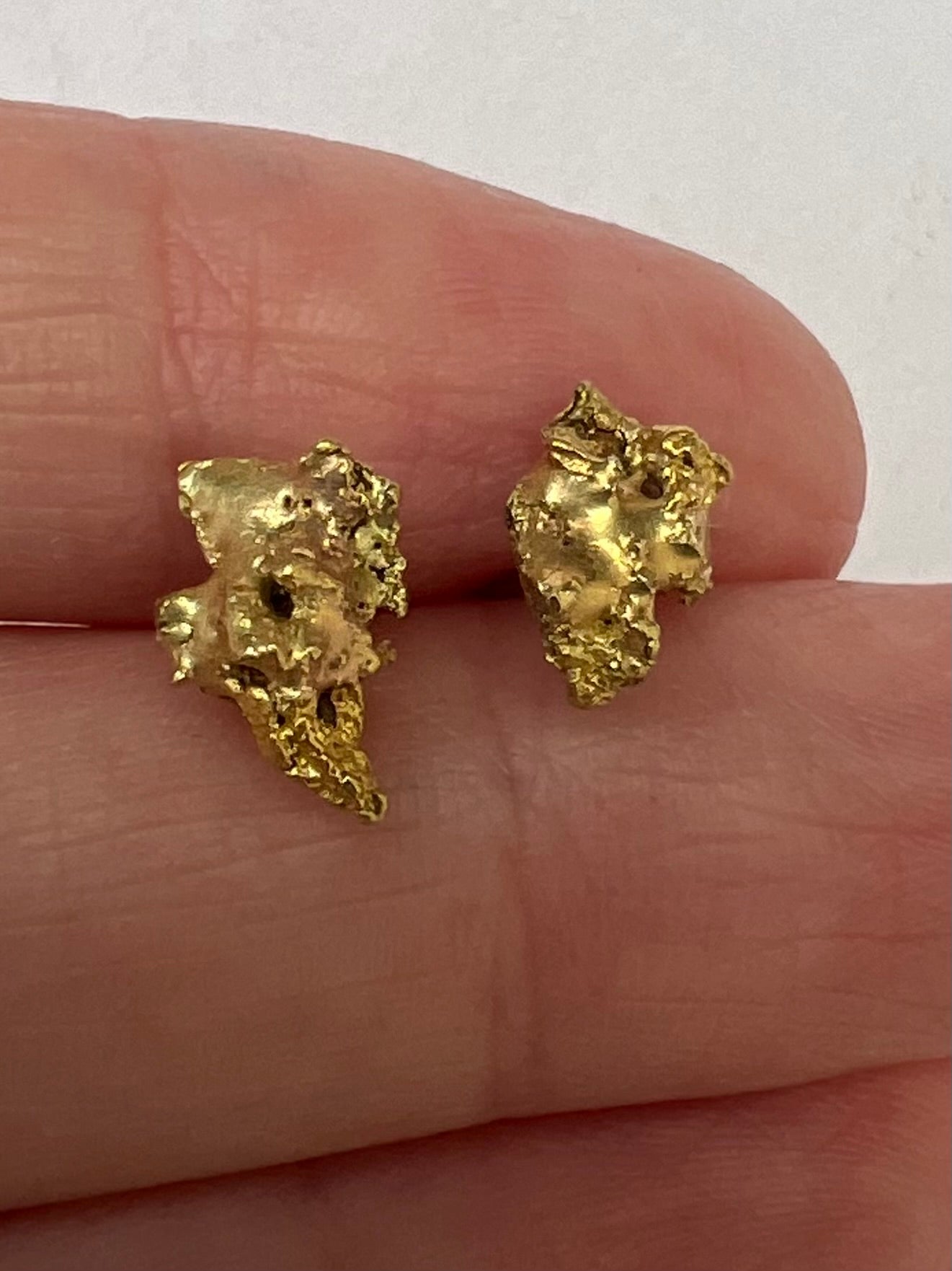 Victorian Goldrush Natural Gold Nugget Set Earrings and Pendant. Reserved- please enquire