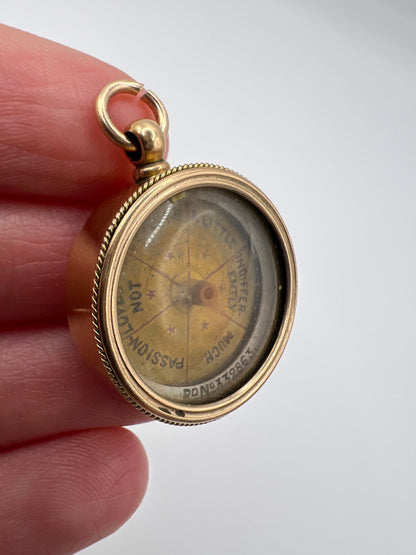 Vanishingly Rare! Loves Me, Loves Me Not 15ct Gold Moving Charm Fob