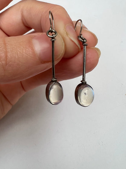 Arts & Crafts Moonstone Drop Earrings