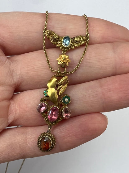 Regency Period Gold Gem Set "Harvest" Necklace. Reserved, please enquire