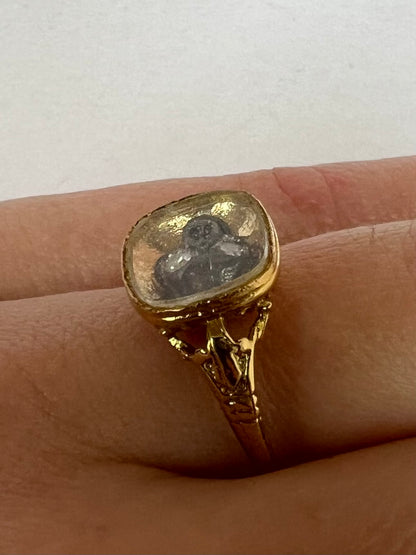 Regency Momento Mori Gold Skull Ring (likely modified from the original)