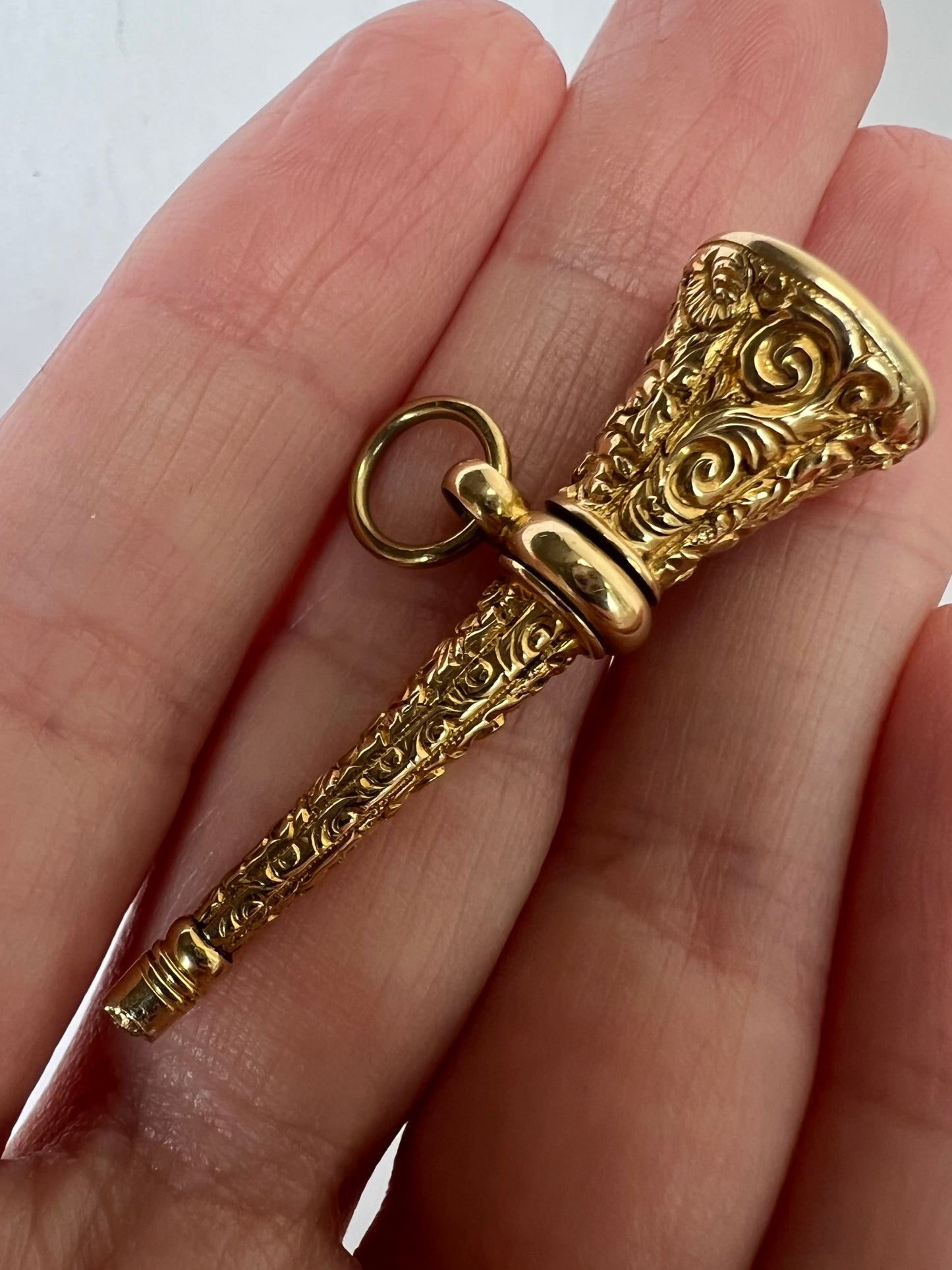 15ct Gold Victorian Bloodstone Watch Key Fob Seal Pendant
