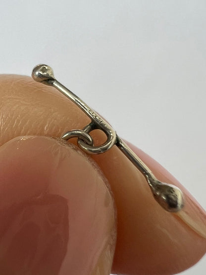 Arts & Crafts Banded Agate Silver Pendant Necklace