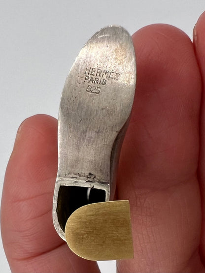 1 of 1 Commission Hermes 18ct Gold & Silver Riding Boot Mystery Pendant!