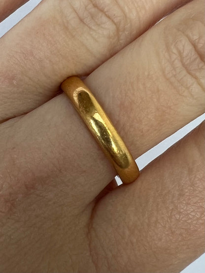 22ct Gold Art Deco Era Gold Donut Wedding Band or Stacker Ring