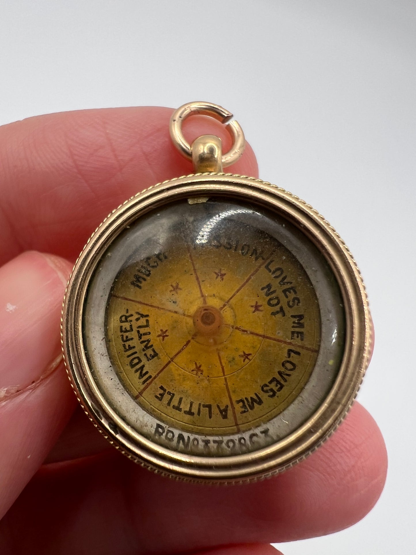 Vanishingly Rare! Loves Me, Loves Me Not 15ct Gold Moving Charm Fob