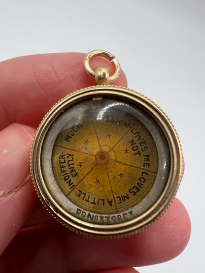 Vanishingly Rare! Loves Me, Loves Me Not 15ct Gold Moving Charm Fob