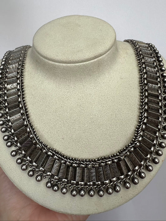 The Best Victorian Silver Collar Gothic Book Chain Necklace