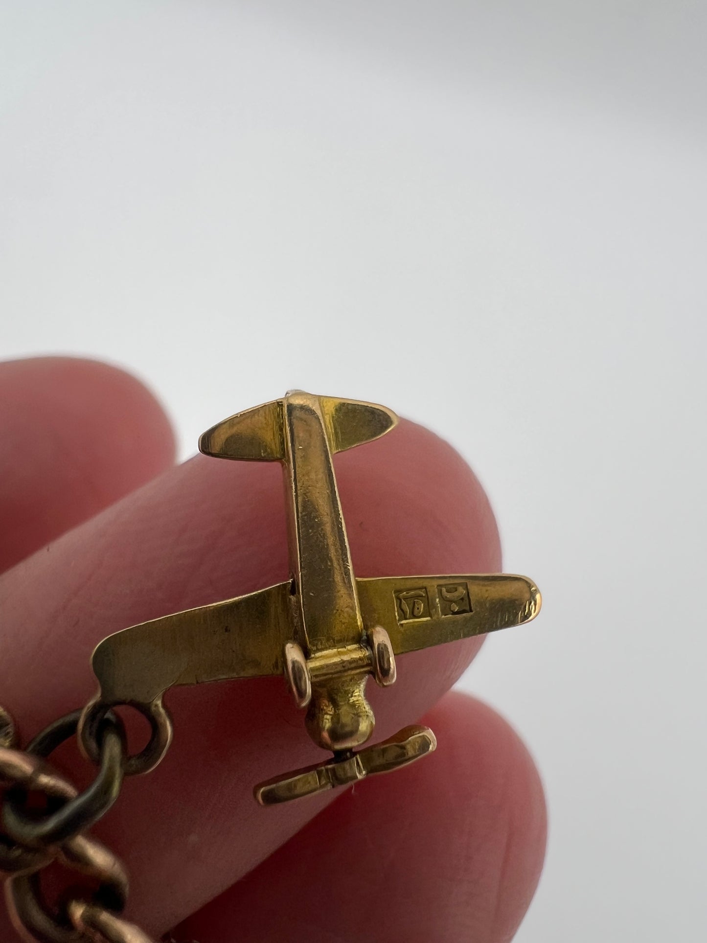 Gold Charm Bracelet With Many Unusual and Rare Charms